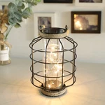 Jhy Design Metal Cage Led Lantern Battery Powered,9.4" Tall Cordless Accent L.... Fixed Price $58.52.