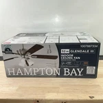 Hampton Bay Glendale Iii 52 Led Indoor Ceiling Fan Brushed Nickel. Fixed Price $74.99.