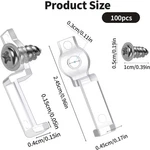 100pcs Silver Led Strip Light Clips For 10 Mm Wide Non Waterproof Ligh. Fixed Price $40.98.