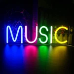 Lucunstar Music Neon Light,neon Sign For Wall Decor Colorful Letters. Fixed Price $31.17.