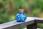Allsop Solar Glass Tea Lantern-tidal Blue. Fixed Price $39.99.
