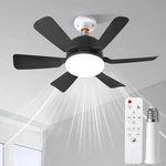 Rwntao E27 Ceiling Fan Light With Remote, Socket Extender, Easy Install, Indoor. Fixed Price $41.58.