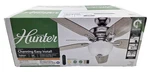 Hunter 54" Channing Indoor Brushed Nickle Ceiling Fan W/ Light & Remote. Fixed Price $149.99.