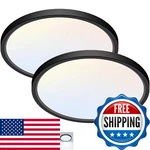 Fairdeer 2 Pack Led Flush Mount Ceiling Light,12inch 24w,3000k/3500k/4000k/5000k. Fixed Price $55.13.