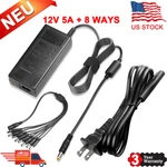 12v 5a Power Adapter 8-way Splitter For Cctv Security Camera Dvr,led Strip Light. Fixed Price $11.99.