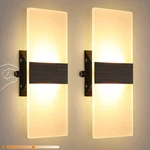 Lightess Modern Led Wall Sconces With Switch, 12w Indoor Lights Set Of Two,. Fixed Price $69.02.