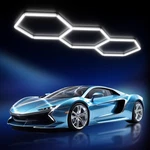 Jtt Hexagon Garage Lights,16pack 128w Led Lights,3 Grids 6500k Su. Fixed Price $78.65.