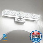 Solfart Crystal Bathroom Vanity Lights Over Mirror Chrome 16.5in Led Ligh. Fixed Price $80.07.