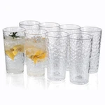 24-ounce Plastic Tumblers, Acrylic Drinking Glasses High-balls, Set Of 8 Clea.... Fixed Price $35.84.