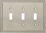Classic Beaded (1-pack) Decorative Light Switch Cover Wall Plates Brushed Nickel. Fixed Price $21.99.