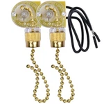Akahttbn Ceiling Fan Switch Zing Ear Ze-109 Two-wire Light 2 Piece, Brass. Fixed Price $10.56.