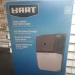 New Hart Tools 3500 Lumens Hardwire All-weather Led Dusk-to-dawn Pack Light. Fixed Price $15.00.