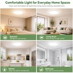 Zemty 4pack Led Flush Mount Ceiling Light 12 Inch 24w Dimmable Round - Black. Fixed Price $53.00.