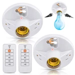 2 Pack Upgraded Remote Control Plastic Light Fixture With Grounded Outlet And. Fixed Price $41.30.
