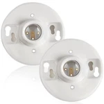 Saysurey 2 Pcs E26 Medium Base Ceiling Lamp Holder Keyless Light Porcelain. Fixed Price $21.91.