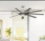 Fanimation Slinger V2 72-in Brushed Nickel With Gray Blades Led Ceiling Fan. Fixed Price $209.90.