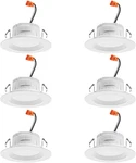Retrobasics 4" Led Downlight Trim Kit, Switchable Cct, 6-pack, Matte White. Fixed Price $142.99.