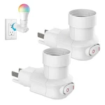 2 Pack Outlet To Socket Adapter, 360 Rotatable Plug In Light Bulb White. Fixed Price $18.98.