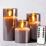 Tyawon Glass Battery Operated Led Flameless Candles With Remote And Timer, Re.... Fixed Price $36.16.