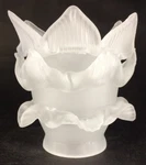 New Satin Crystal Etched Glass Rose Petal Fixture Lamp Shade 2 1/4" Fitter Fs547. Fixed Price $60.16.