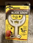 Fantec Ceiling Fan Blade Arms 52" Antique Brass For 4 Or 5 Fans Mpn. Fixed Price $21.50.