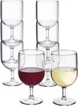 Us Acrylic Stackable 8 Ounce Plastic Wine Stems In Clear Set Of. Fixed Price $35.09.