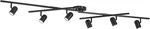 Globe Electric West 64" 6-light Matte Black Track W/2 X Center Swivel Bars. Fixed Price $79.99.