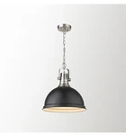 Emliviar Modern Industrial Black Large Pendant 1 Light Brushed Nickel. Fixed Price $24.99.