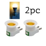 2pk E27 Base Plug-in Light Bulb Socket 2 Prong Outlet Adapter With On/off Switch. Fixed Price $11.99.