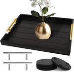 Coffee Table Trays - Large Ottoman Tray For Living Room -wood Serving With. Fixed Price $40.93.