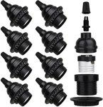 Zevnico 8 Pack E26 E27 Light Sockets, Black Medium Screw Base With Shade Ring.... Fixed Price $19.89.