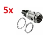 5x Dialight 051-0901-01-301 Flush Screw, 1" Mh, Chrome, S-6 Candelabra, Pmi Base. Fixed Price $63.71.