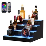 Vevor Led Lighted Liquor Bottle Display Bar Shelf Rf & App Control 16" 4-step. Fixed Price $115.69.