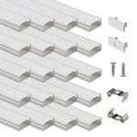 Muzata 20p 6.6ft/2m Silver Led Channel System With Milky White Cover U1sw. Fixed Price $140.99.