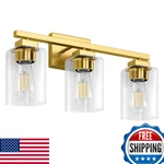 Beslowe 19 3-light Bathroom Light Fixture, Modern Gold Vanity O. Fixed Price $83.32.