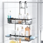 Aitatty Over The Door Shower Caddy Hanging: Black Rustproof Organizer Ove. Fixed Price $24.62.