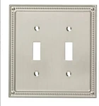 3 Pack! Franklin Brass Beaded Toggle Switch Wall Plate W35061-sn-c W35060-sn-c. Fixed Price $32.00.