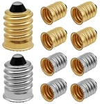 E14 To E12 Adapter Converter 10 Pack - Gold And Silver Lamp Base Reducer. Fixed Price $14.99.