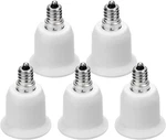 5-pack E12 To E26 Adapter, Chandelier Light Socket, Candelabra. Fixed Price $14.99.