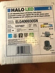 Halo Elg406930sn H4 Led Can Light W/gimble, Satin Nickel 3000k New. Fixed Price $124.99.