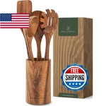 Waldwerk Wooden Spoons For Cooking 4-piece Kitchen Utensils Set With Teak Wood. Fixed Price $68.72.