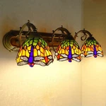 Wall Sconce Lamp Tiffany Vanity Light Fixtures 3-light Stained Glass Lampshade. Fixed Price $86.20.