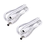 2pcs/pack 3m/9.84ft White 5.5mm X 2.1mm Dc Plug Extension Cable For Power Ada.... Fixed Price $13.54.