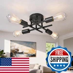 Phaosio 4-light Semi Flush Mount Ceiling Light Fixture Black Sputnik Modern Farm. Fixed Price $34.06.