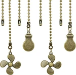 Aifeier Et 4pcs Ceiling Fan Light Pull Chain Set, And Bulb Decorative Pendan. Fixed Price $14.07.