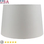 Beige Linen Drum Shade Neutral Fabric Hardback Lighting No Harp Needed. Fixed Price $32.31.