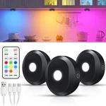 Willed Rgb Under Cabinet Lights,rechargeable Puck Lights With Remote Control, Wi. Fixed Price $30.69.