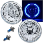 7" Halogen Blue Led Halo Ring Angel Eye Projector Headlight Lamp Light Bulb Pair. Fixed Price $50.96.