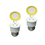 Ycsssd E26/e27 Waterproof Light Bulb To Socket Adapter, 3 Prong White. Fixed Price $18.52.