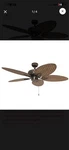 Brown 5-blade Ceiling Fan W/ Motor Housing Pull Chain Control (open Box). Fixed Price $85.00.